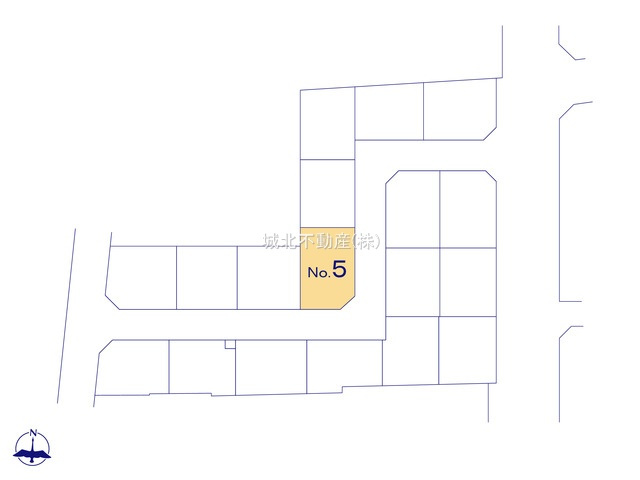 杉並区清水3丁目 全18区画 5号地の区画図|全18区画の大規模開発分譲地です