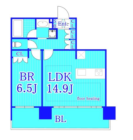 横浜市西区みなとみらい５丁目の賃貸マンションの間取り