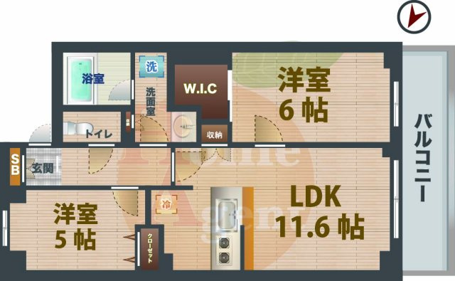 【間取り】 | ソアラノーム荻窪天沼 | 2LDKのお部屋です。
