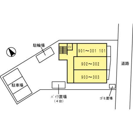 ブレジオ曳舟　A棟の駐車場