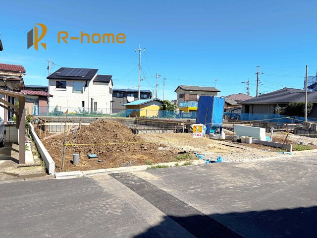 牛久市田宮町29期　新築戸建て　1号棟の外観|2026年12月完成予定！近隣の同仕様完成物件をご見学いただけます♪