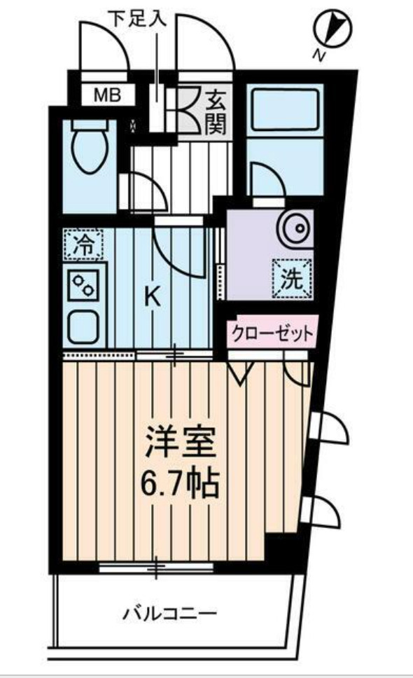 クオーレ西新宿の間取り