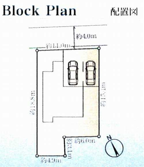 藤沢市大鋸1丁目　中古戸建の区画図