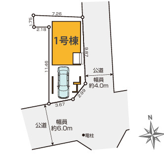 八王子駅徒歩３分☆11月下旬完成新築戸建ての区画図