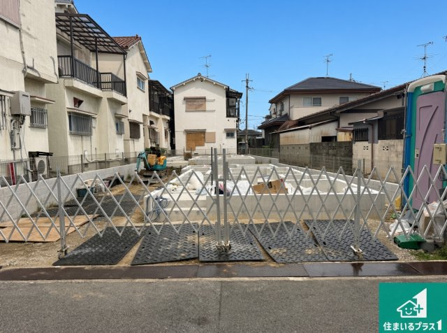 ◆堺市美原区阿弥　新築一戸建ての外観|現在の進捗状況です！順調に作業進行中、完成が待ち遠しいです！詳細の間取り等、お気軽にお問い合わせください！