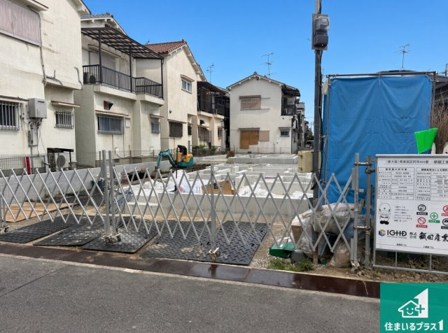 ◆堺市美原区阿弥　新築一戸建ての外観|現在の進捗状況です！順調に作業進行中、完成が待ち遠しいです！詳細の間取り等、お気軽にお問い合わせください！