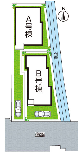 ◆堺市美原区阿弥　新築一戸建ての区画図|全２区画