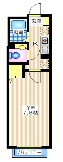セリジェの間取り|ゆったりとした７．６帖フローリング