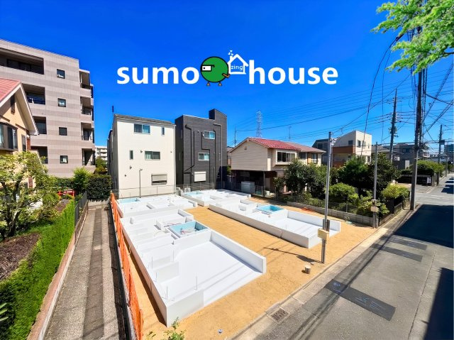 川崎市高津区新作606④　3号棟の前面道路含む現地写真|前面道路含む現地写真です