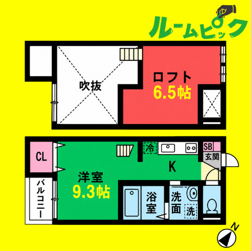 アソルティ本陣北(アソルティホンジンキタ)　名古屋市賃貸　仲介手数料無料の間取り
