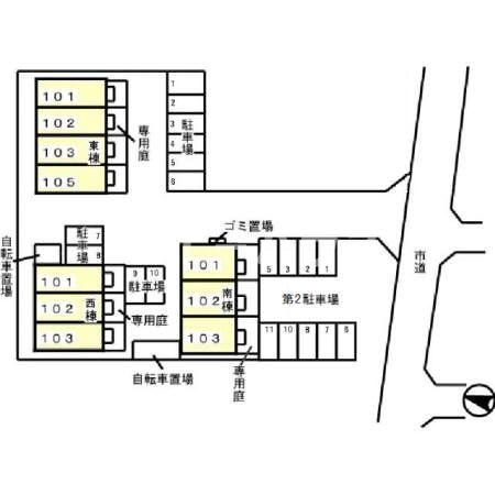パティオス薬園台　東の区画図