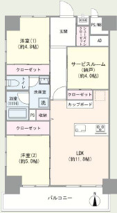 東品川ガーデニアA棟の間取り