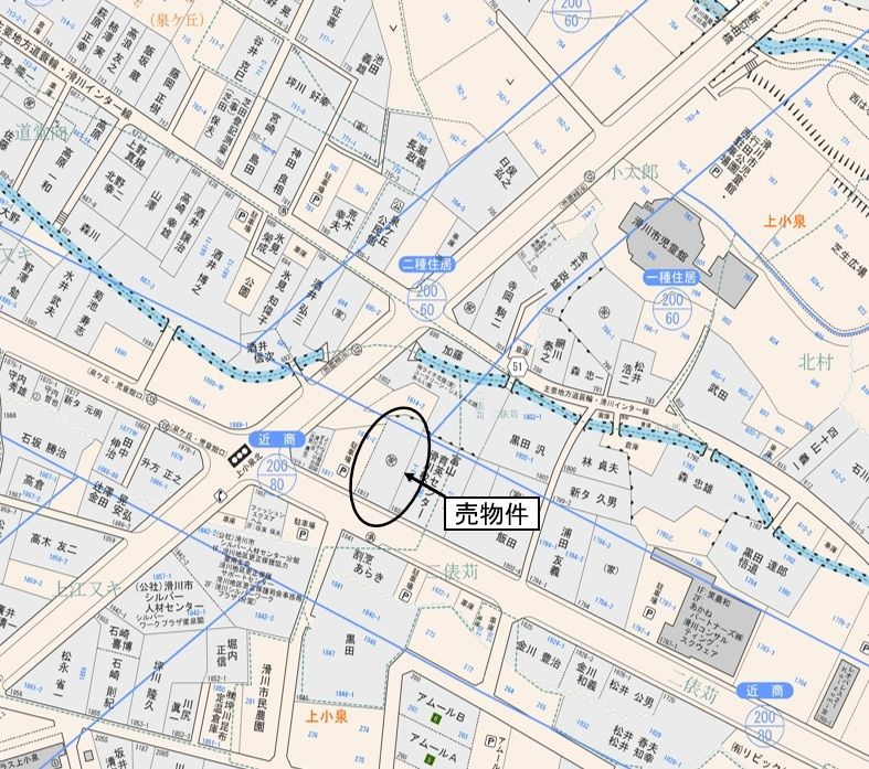 上小泉 売店舗・事務所の地図