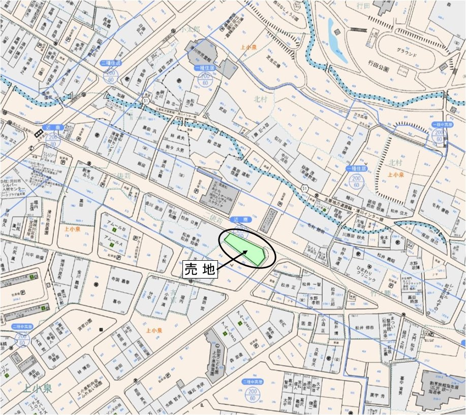 売地No.417 上小泉の地図