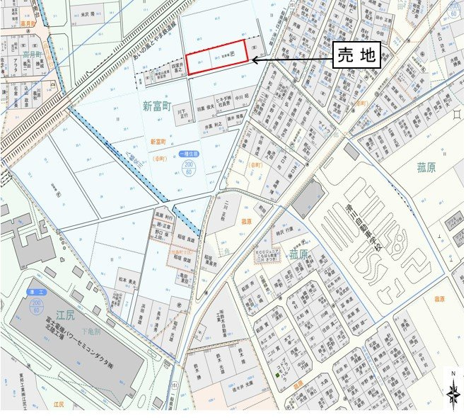 売地No.315新富町の区画図