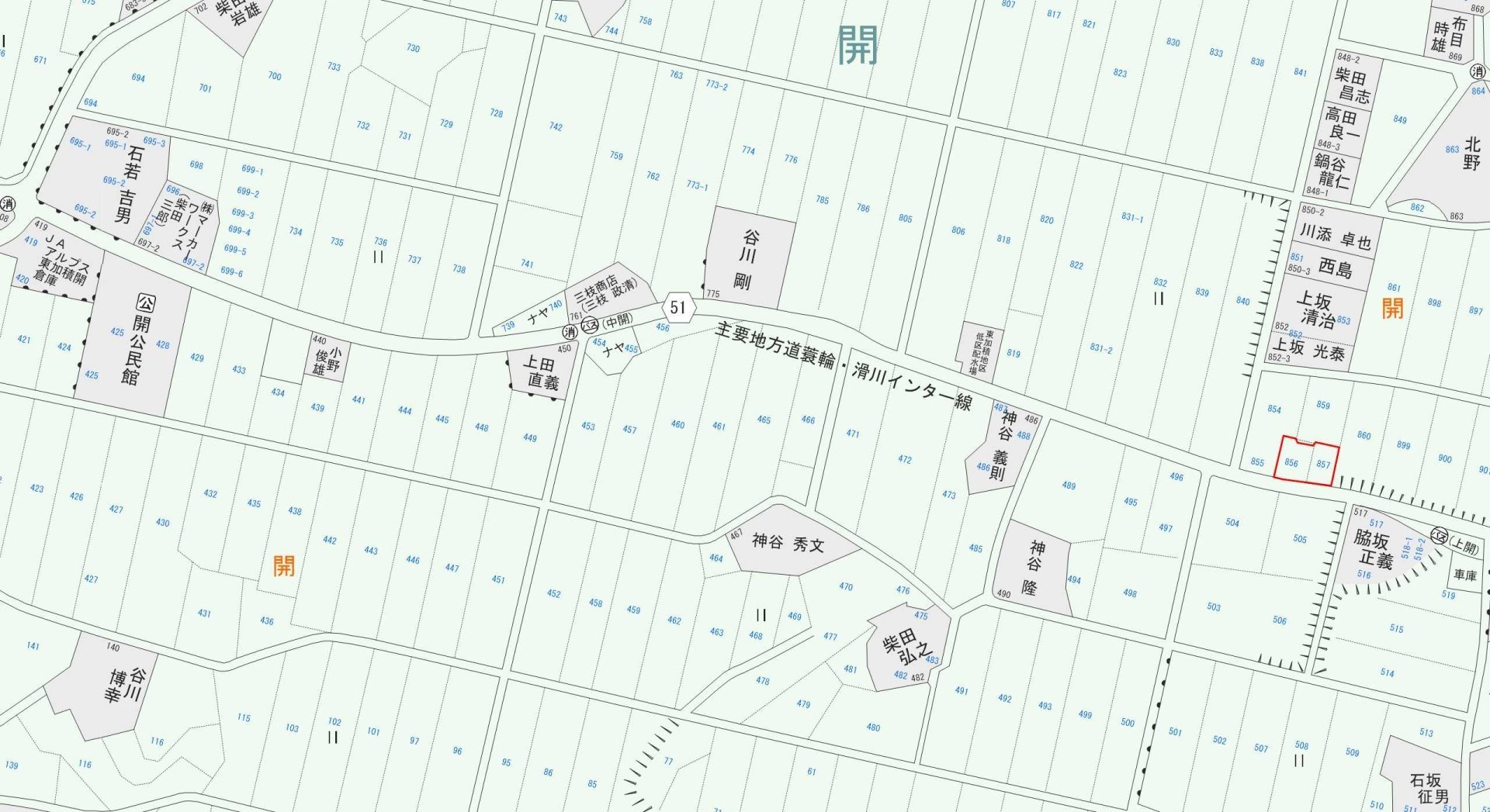 売地No.143開の地図