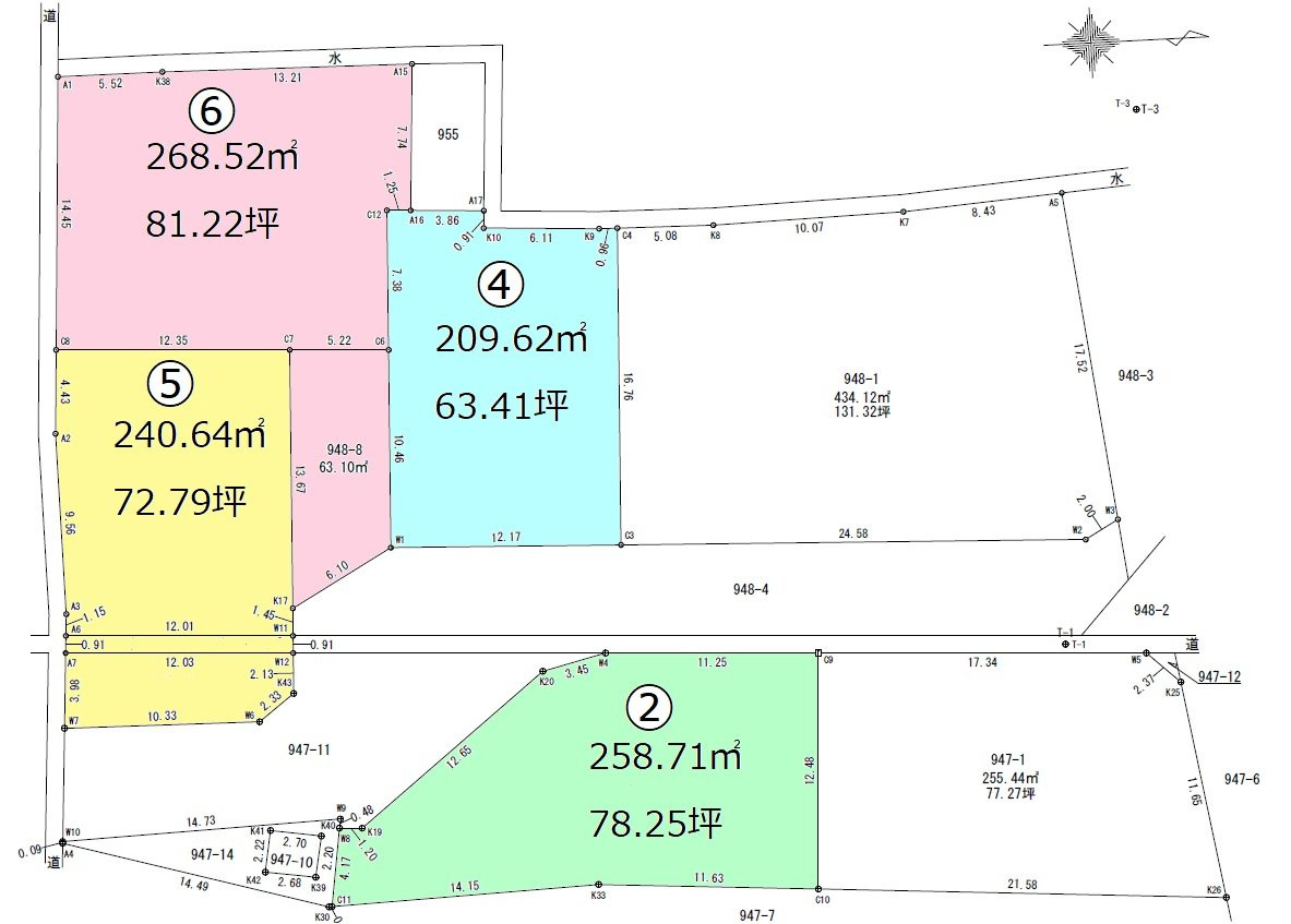 売地№706 堀江の区画図