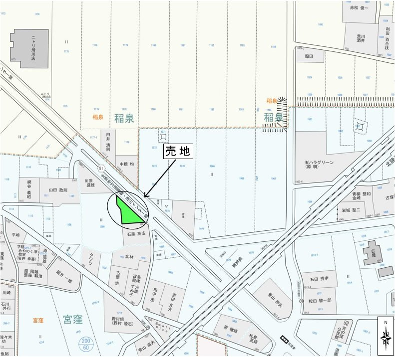 売地No.622 宮窪の地図