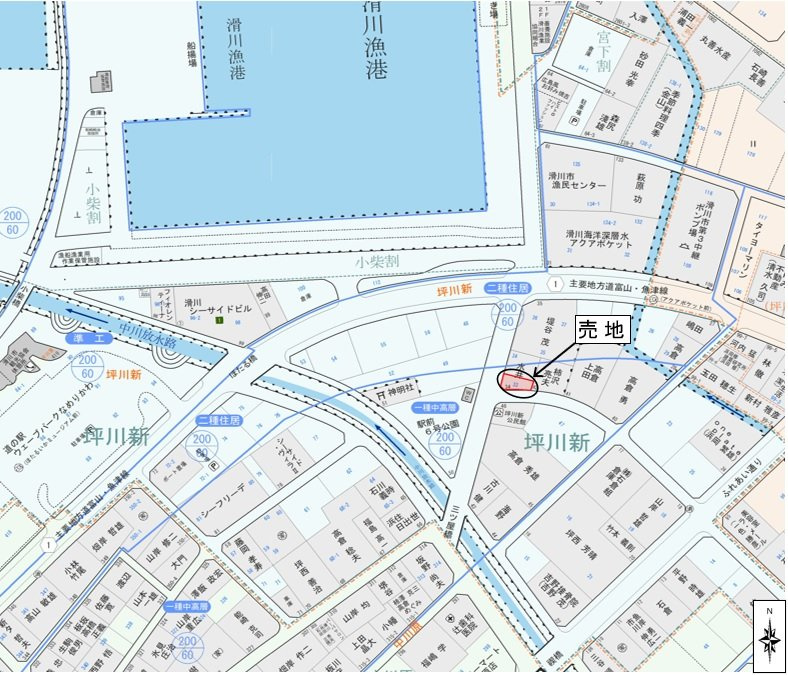 売地No.204 坪川新の区画図