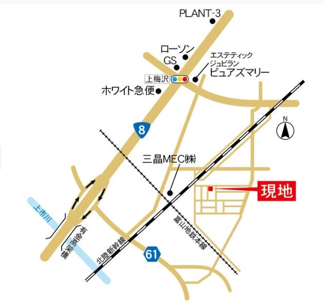 有金 中古住宅の地図