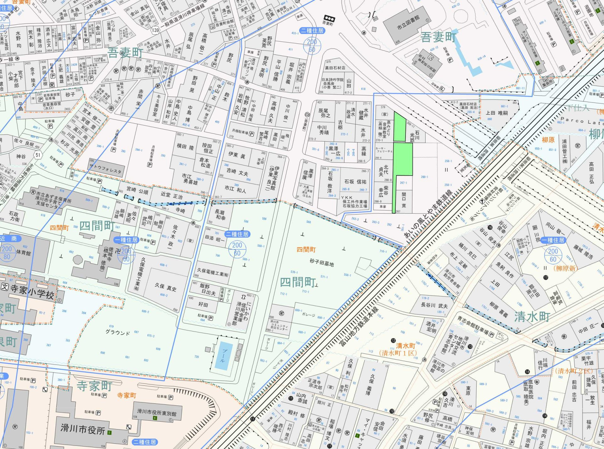 売地No.8 吾妻町の地図