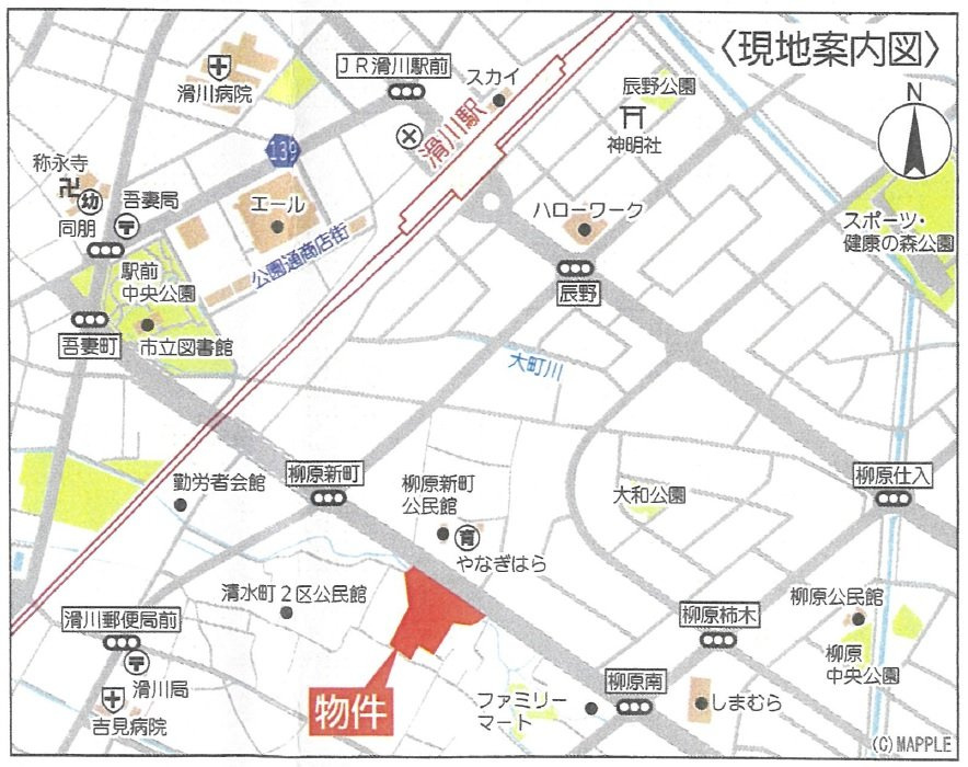 売地No.220 清水町（分譲地全19区画）の地図