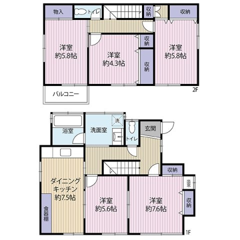 オール洋室の間取りです★