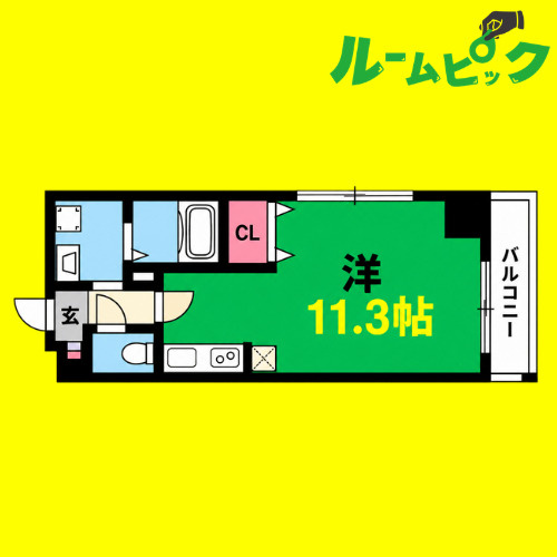 ミリオレビータ金山　名古屋市賃貸　仲介手数料無料の間取り