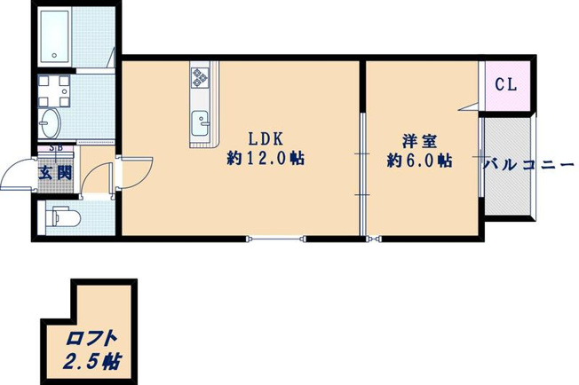 【間取り】 | ハウスモメゾン大浜B棟