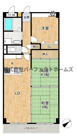 枚方パークハイツの間取り