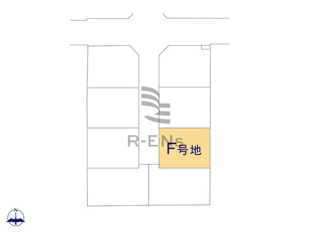 【区画図】 | 練馬区大泉学園町６丁目　売地　F区画 | 全8区画、全土地面積100ｍ2以上あります