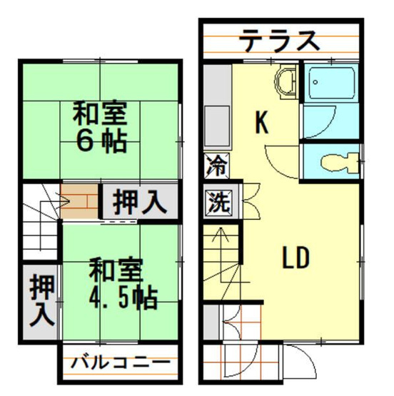 【間取り】 | テラス岩沢