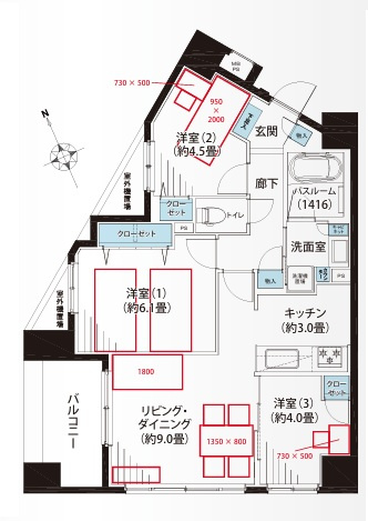 ワンフロア１住戸の独立設計！ペット飼育可能マンション☆左右・下階に住戸がないので音への心配は少し軽減されるかも？なかなかないですよ、この条件！な【リノベ／ダイナシティ西横浜】