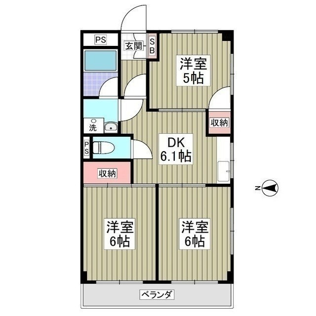 ニューオカダパールマンションの間取り