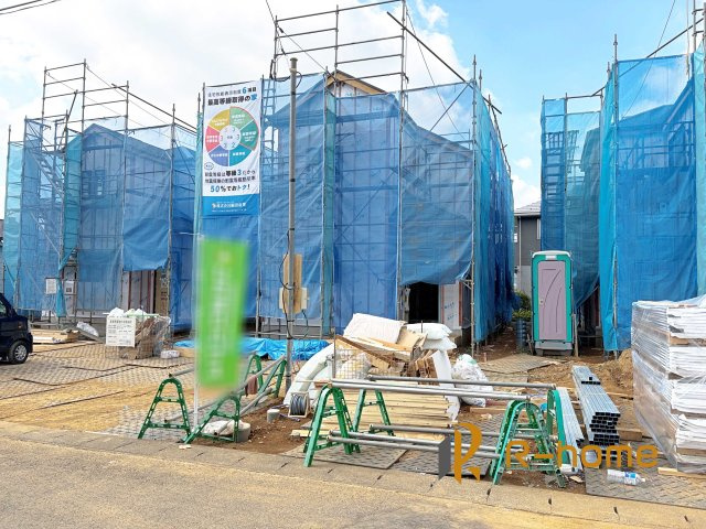 龍ケ崎市城ノ内4丁目　新築戸建て　B号棟の外観|2026年12月完成予定！近隣の同仕様完成物件をご見学いただけます♪