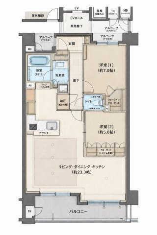 【間取り】 | レ・ジェイド奈良三条通り | 間取りです