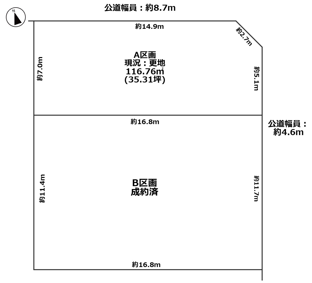 リンクステージ丹羽郡扶桑町2次の土地図