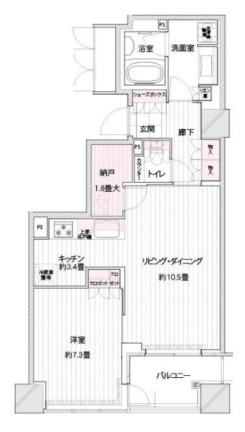 ブランズタワー大阪備後町の間取り