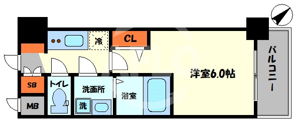 エスリード難波ザ・プレミアの間取り|エスリード難波ザ・プレミア　間取り