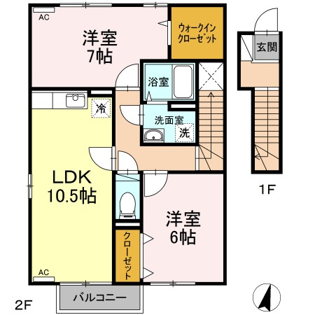 エスポワールえなみ　A棟の間取り