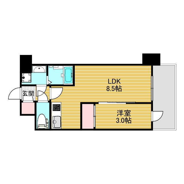 アドバンス江坂東デパールの間取り