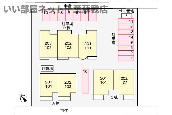 サンライズ・あじさい　Ｂの区画図