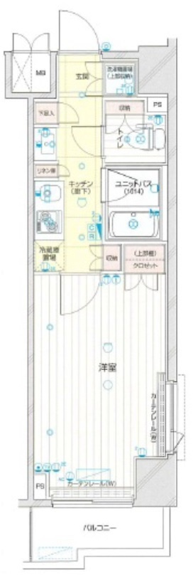 ルーブル多摩川南六郷の間取り|間取り　1Kバストイレ別独立洗面台付！