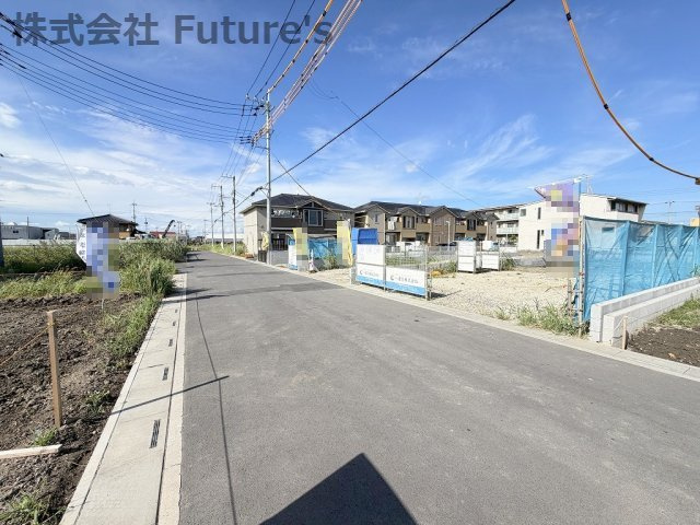 八潮市大字大原　新築戸建　全4棟　4号棟の前面道路含む現地写真|前面道路含む現地写真です。