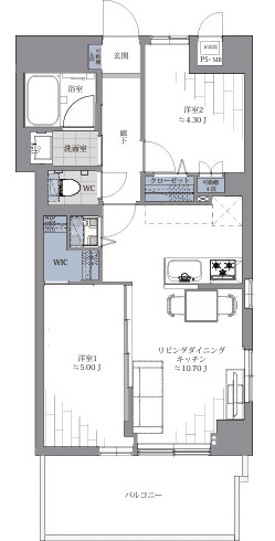 ライオンズマンション千駄木2の間取り