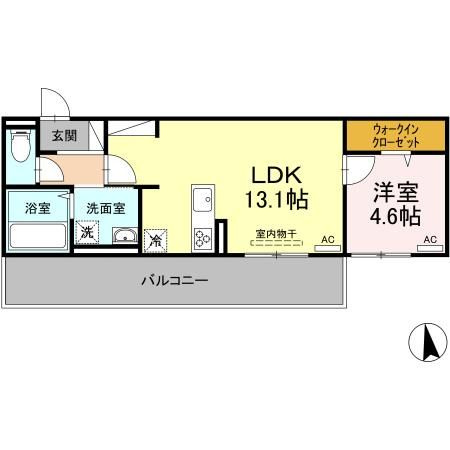 D-room中二十町の間取り