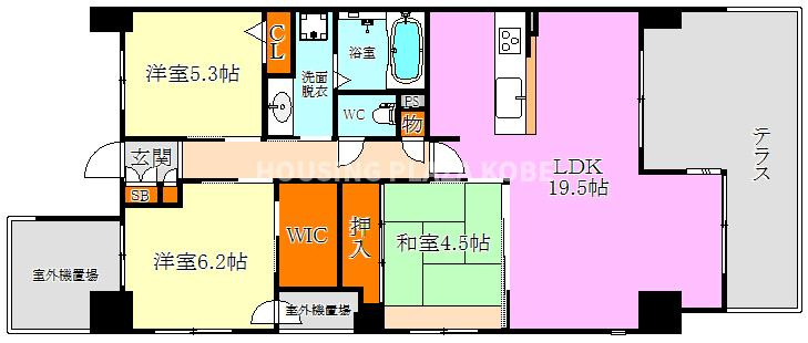 アルファステイツ神戸塩屋シーサイドテラスⅡの間取り