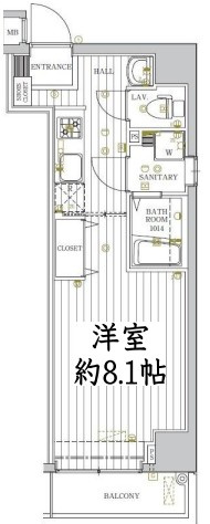 レガリス門前仲町の間取り|間取りです。
