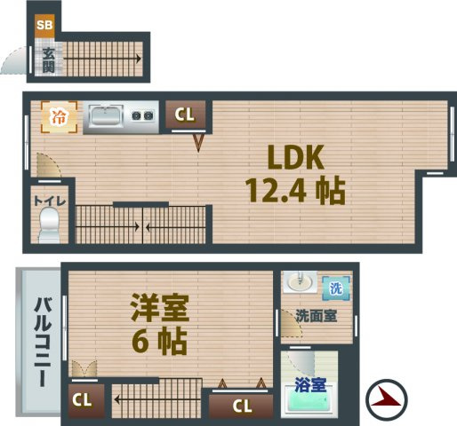 【間取り】 | BHテラス西荻窪 | 1LDKのお部屋。
