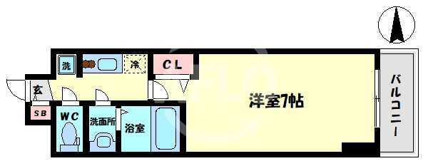 スプランディッド難波WESTの間取り|スプランディッド難波WEST　間取り